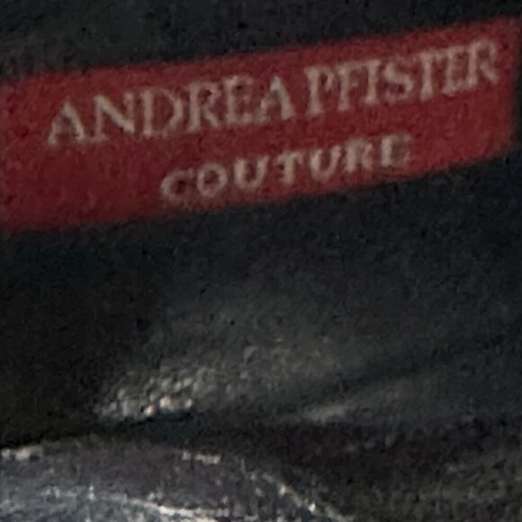 Andrea Pfister Couture Cow print Cowboy Boots Size 37.5 Vintage - Picture 2 of 13